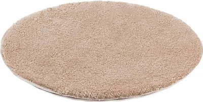 Produktbild von etérea Badteppich Vicky Hochflor Shaggy rutschfest , 80 cm Rund Beige