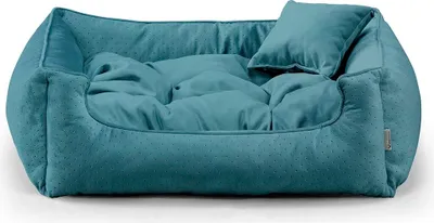 Image de Lit pour chien BASEL - Lit confortable pour chien en tissu durable, coussin confortable pour chien XS-3XL (XS-55x45, bleu mer)