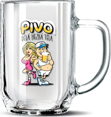 Produktbild von Nekupto Dárkový půllitr Pivo dělá hezká těla RDH