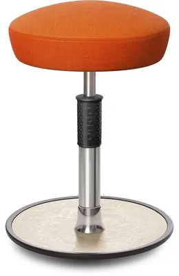 Produktbild von Sitz- Stehhocker Free Regular Hutsitz kvadrat Remix Orange chrom /cremeweiß.