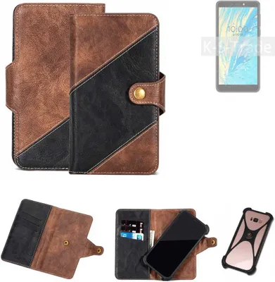Produktbild von K-S-Trade Handyhülle Schutzhülle Bookstyle Case kompatibel mit BQ Mobile BQ-5740G Spring Klapphülle Cover Hülle Schutztasche 1x