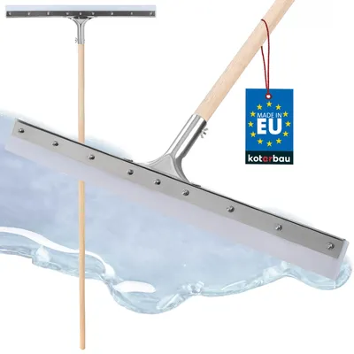 Image de KOTARBAU® Raclette Sol Balai Silicone 60 cm avec Manche en Bois 150 cm Racleur à Eeau Balai Raclette Sol Exterieur Terrasse