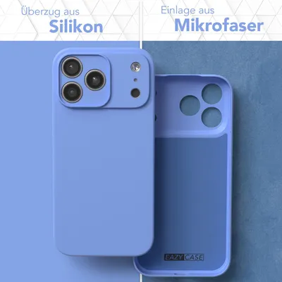 Produktbild von EAZY CASE - TPU Hülle für Apple iPhone 17 Pro Max, TPU Case stoßfeste Handyhülle, weiches Cover mit Kameraschutz, Silikonhülle in Blau