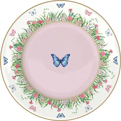Produktbild von Kuchenteller SPRING PARADE Schmetterlinge D. 19cm aus Porzellan Easy Life