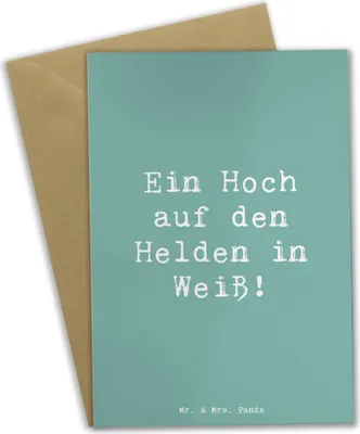 Produktbild von Mr. & Mrs. Panda Grußkarte Spruch Arzt Held - Meeresbrise - Geschenk, Wertschätzung, Geschenkidee, glückwunschkarten, Gesundheit, Bedanken, weihnachtskarten, Dankbarkeit