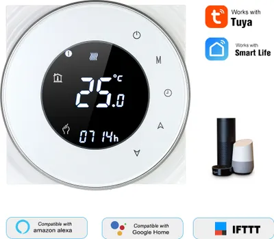 Obrázok produktu pre LCD izbový termostat termostat vody / plynový kotol podlahové kúrenie hlasové ovládanie Programovateľný Kompatibilný s Amazon Echo / Google Home / IFTTT