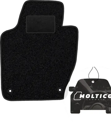 Produktbild von moto-MOLTICO Fahrer Fußmatte Auto Velours Fahrerseite Autoteppiche Schwarz Fahrermatte 1-teilig passend für VW Polo 6R 2009-2017