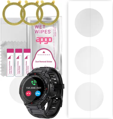 Produktbild von apgo 3 Stück Schutzfolie, klar, kompatibel mit CyberDyer DWTC21 men  Smartwatch, Hydrogel Displayschutzfolie mit Positionierhilfe, Displayfolie, robust und kratzfest