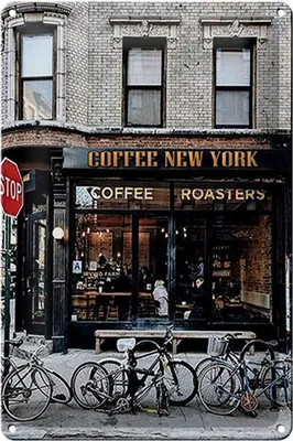 Produktbild von Blechschild Spruch 20x30cm Coffee new York Kaffee
