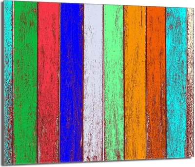 Immagine prodotto di Piastra di copertura del piano cottura 60x52 Coperchio del piano cottura in Vetroceramica Paraspruzzi Piatto in vetro Tagliere decorativo, legno Colorato