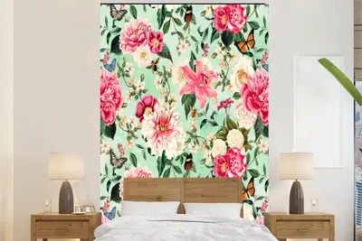 Produktbild von MuchoWow® Fototapete für Wohnzimmer oder Schlafzimmer Wandtapete Vinyl Motivtapete Blumen - Insekten - Frühling - 200x300 cm - Wanddekorationen