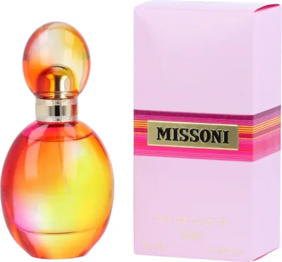 A perfume bottle and its packaging are displayed against a white background.