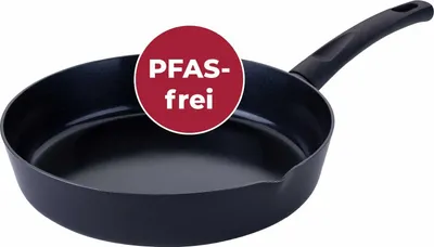 Produktbild von Fackelmann Highrise Bratpfanne Ø 28 cm aus recyceltem Aluminium mit Greblon CK2 Keramikbeschichtung  Ideal für jeden Herd