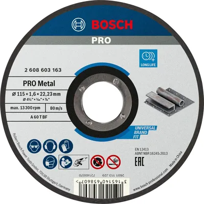 Immagine prodotto di Bosch PRO Metal TS, 115 x 1,6 x 22,23 mm,