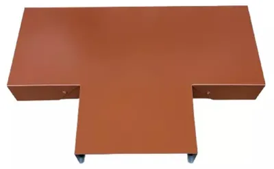 Produktbild von T Stück Mauerabdeckung Verbindungsstück Attika Abdeckungsbreite 20 cm Zuschnitt 33 cm Alu Rot RAL 8004