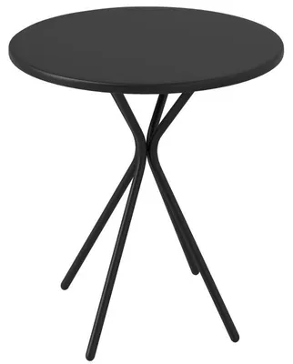 Produktbild von Runder Gartentisch, Bistrotisch, Beistelltisch, Terrassentisch, Campingtisch, Schwarz, wetterfest, Stahl