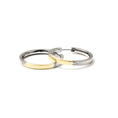 Produktbild von Boccia Damen Creolen 0517-02 Titan bicolor goldplattiert
