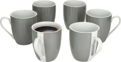 Produktbild von 6er Set Variant Grau Kuchenteller bunte Frühstücks-Teller Dessert 6 Personen