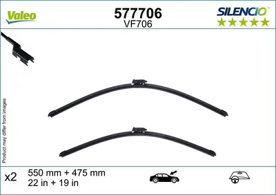 Image de Balai d'essuie-glace SILENCIO FLAT BLADE SET