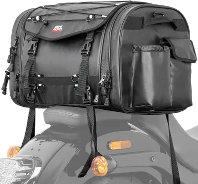 Produktbild von KEMIMOTO Motorrad Hecktasche wasserdicht 65L schwarz mit Reflektoren