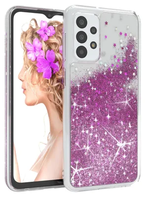 Produktbild von EAZY CASE - Glitzer Hülle kompatibel mit Samsung Galaxy A23 5G Glitzer Schutzhülle, Soft Case, Backcover Transparent mit Motiv