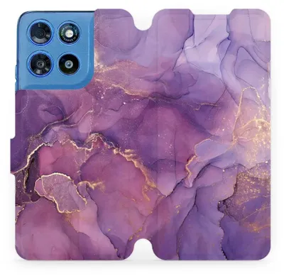 Immagine prodotto di Custodia protettiva con flip cover per Motorola Moto G57 Power, marca Mobiwear, colore viola