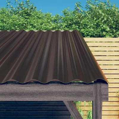 Obrázek produktu pro Prolenta Premium - Střešní panely 36 ks. Práškově lakovaná ocel hnědá 80x36 cm