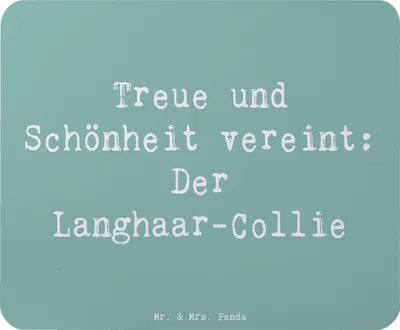 Produktbild von Mr. & Mrs. Panda Mauspad Spruch Langhaar Collie - Meeresbrise - Geschenk, Hunderassen, Hunderasse, laptop mousepad, Hundeliebe, computer, treuer Freund, langer Haar