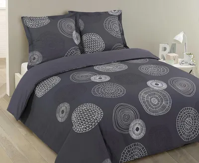 Imagen del producto de TRANKIELO® - Juego de ropa de cama gris – Funda de edredón de 140 x 200 cm con funda de almohada de 65 x 65 cm – 100% algodón