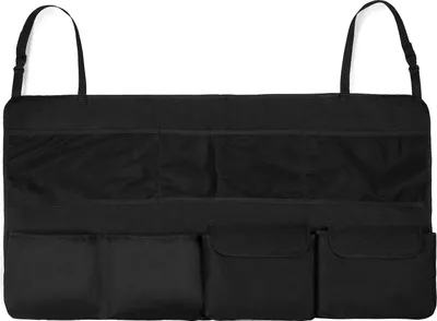 Universeller Kofferraum-Organizer, 50 x 100 cm, große Taschen und Netz, Auto-Kofferraumtasche, Schwarz [058]