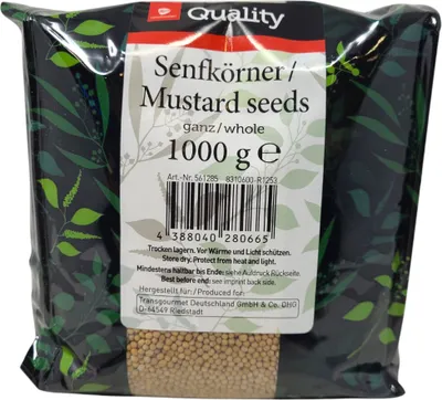 Produktbild von TGQ Senfkörner ganz 1000g Beutel Gewürz Kräuter Kochen Küche Gastro