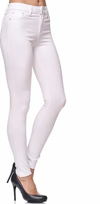 Produktbild von Elara Damen Stretch Hose Skinny Fit Jegging H13 White 40 (L)