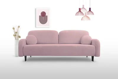 Produktbild von GOLDSTOFF Schlafsofa – 2 sitzer sofa mit schlaffunktion & Bettkasten | 140x200 Langlebig & elegant Couch mit Bettfunktion für Gäste & Alltag (Rosa)