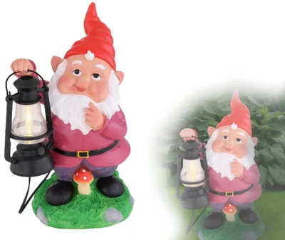 Produktbild von Solarleuchte Garten Gartenzwerg Lustig Solarlampe Außen Außenleuchte SL3339