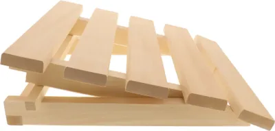 A wooden xylophone on a white background.