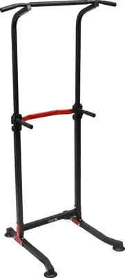 Immagine prodotto di Stazione per trazioni e dip regolabile - Attrezzo da allenamento autoportante - Altezza 165–210 cm - Palestra domestica - Attrezzo per allenamento indoor, ideale per balcone, soggiorno o ufficio - Colore nero