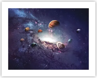 Produktbild von Poster - Poster ohne Rahmen - Kosmos Planeten die Sterne - 50x40 cm - Wand Bild - Wanddeko - Wandbilder - Kunstposter - Wandposter - Bilder - Kunstdruck - Wanddekoration - Wandbild - P2XAA50x40-4851