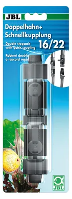 Productafbeelding van JBL dubbele kraan + snelsluitkoppeling 16/22