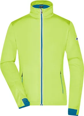 Produktbild von James+Nicholson JN1125 | Ladies` Sports Softshell Jacket - Farbe: Bright Yellow/Bright Blue - Größe: XL