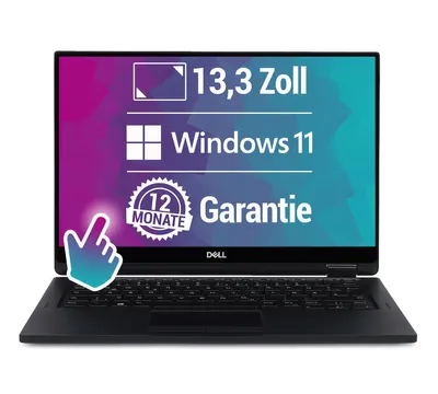 Produktbild von Dell Latitude 7390 2-in-1 Touch 13,3 Zoll Computer Intel Core i7-8650U - 16GB RAM 256GB SSD - Windows 11 Pro