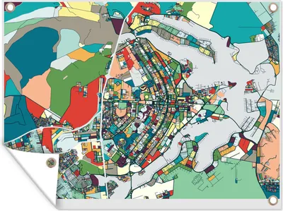 Obrázek produktu pro MuchoWow® Zahradní plakáty - Mapa - Evropa - Barvy - 30x40 cm - Zahradní dekorace