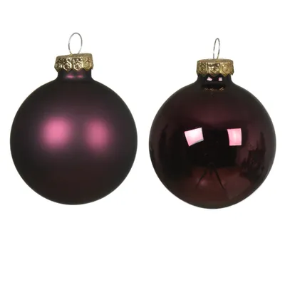 Produktbild von Weihnachtskugeln Glas 6cm x 20 Stück - Dunkel Mauve