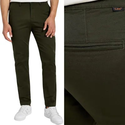 Produktbild von Lee Slim Chino Olive Night Slim Fit Grüne konische Chinohose W30 L32