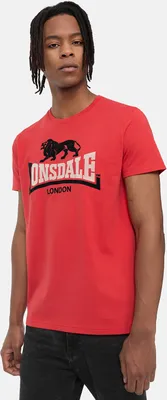 Zdjęcie produktu dla T-shirt męski regular fit LUBCROY Red/Navy/Sand S Lonsdale
