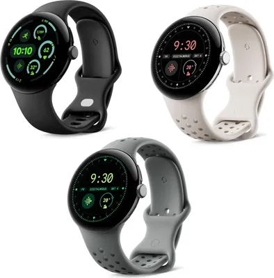 Produktbild von Google Pixel Watch 3 (Wi-Fi) 45mm Polished Silver mit Sportarmband Porcelain (GA05736-DE)