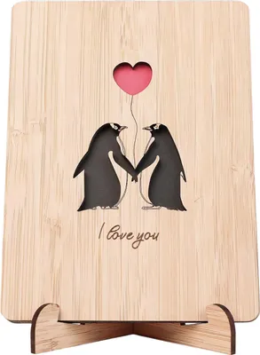 Produktbild von Valentinstags- und Geburtstagskarte für den Ehemann, einzigartiges Holzgeschenk, handgefertigte Liebeskarte, Geburtstagskarte für Sie und Ihn