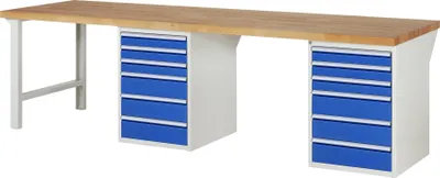 Produktbild von Rau Werkbank 7515A8, B3000xT900xH840mm, 12x Schublade-TA