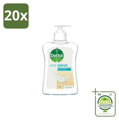 Produktbild von 20 x Dettol Handseife Empfindliche Haut - Mild & Pflegend - 250 ml - Großpackung - 20 Stücke