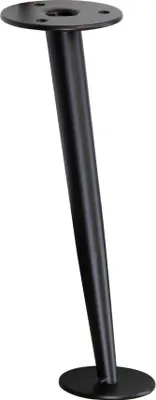 Produktbild von WAGNER Möbelbein / Sofafuß schräg 80er JAHRE STIL - Ø 65 x 200 mm, Stahl schwarz matt, filigran, Retro Look - 12552001