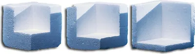 Produktbild von 2016x Schutzecken aus EPS 3-flächig 80 x 80 x 80 x 30 mm